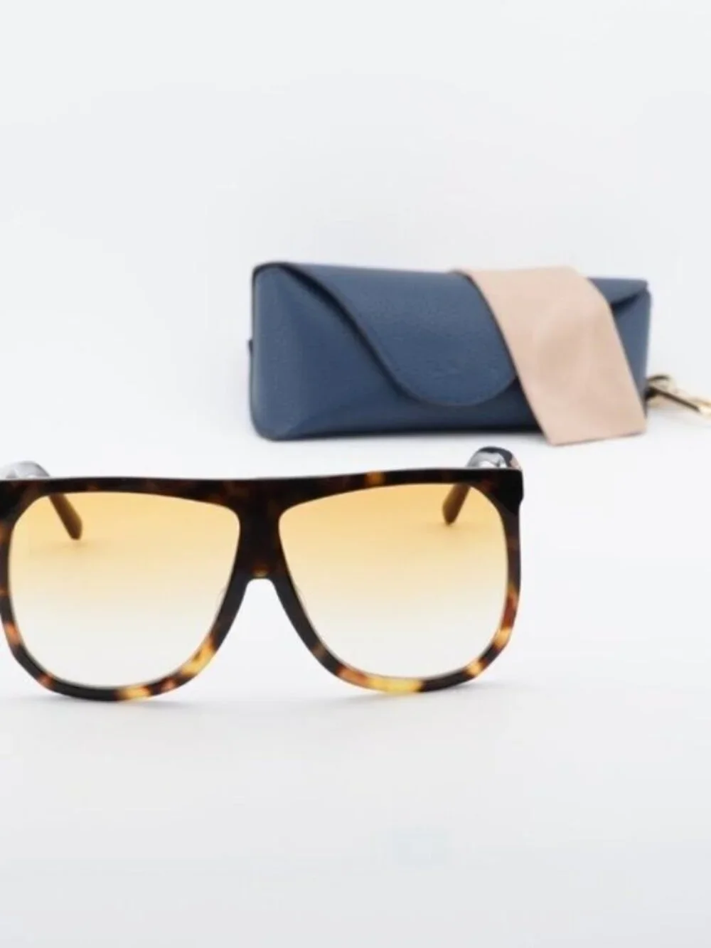 Loewe LW40001F 56E Square Sunglasses - Havana/Brown Gradient